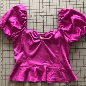 Periwinkle Peplum Top NWT- Size L